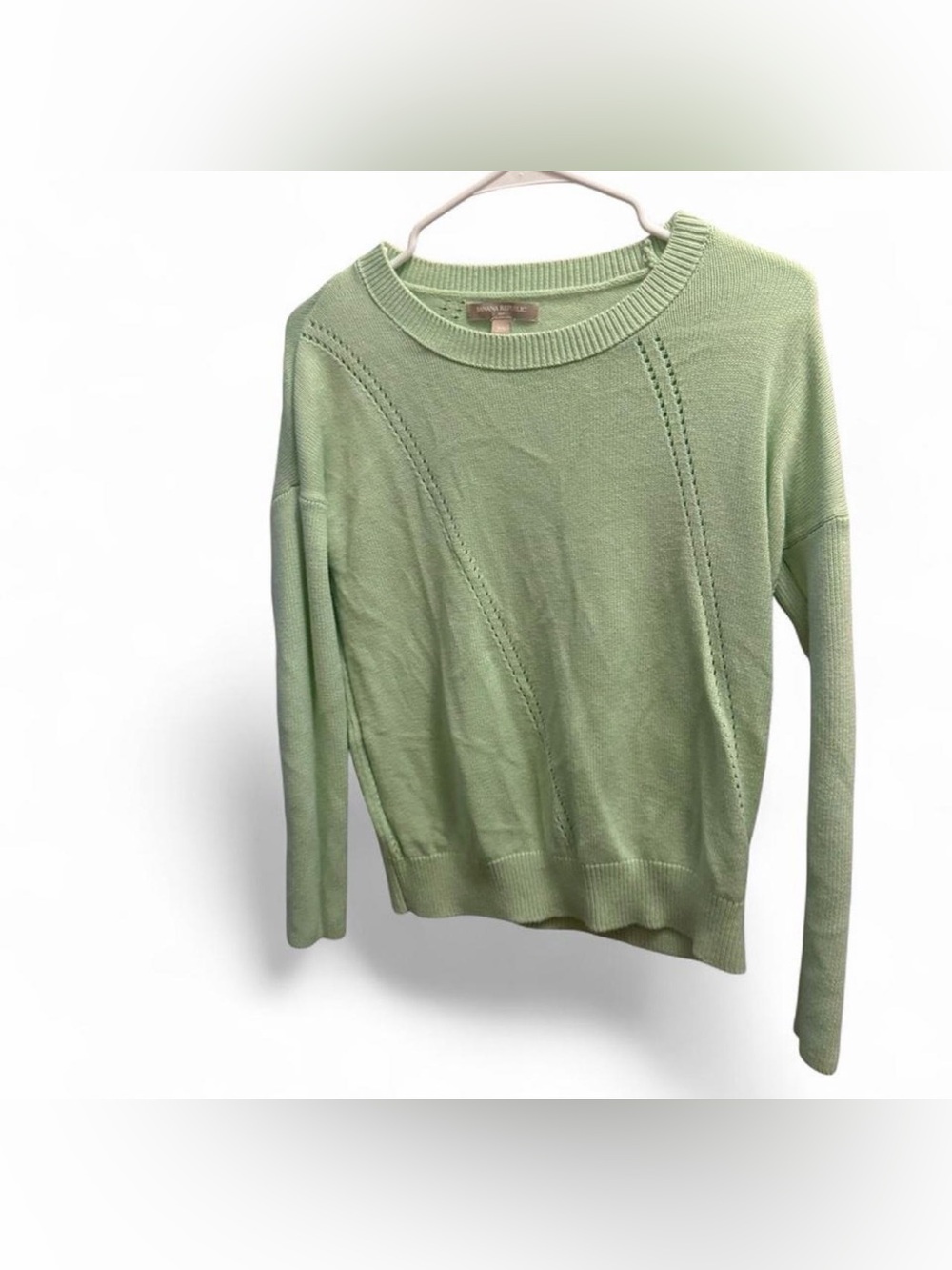Banana republic Light Green Women's Crewneck Knit Sweater size xs